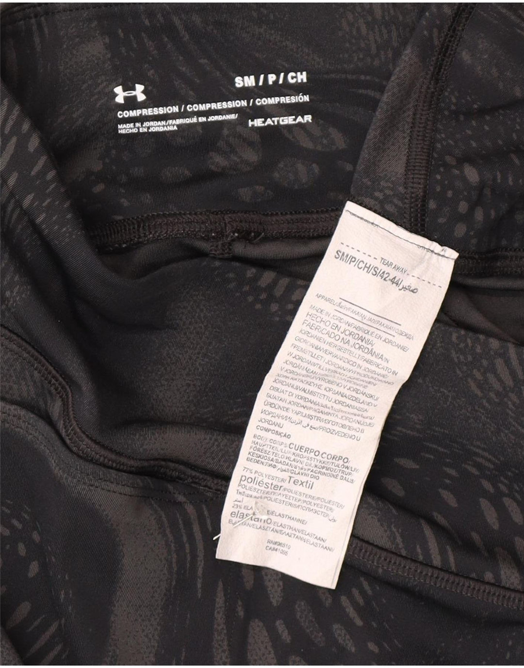 Leggings Capri de compresie Under Armour pentru femei UK 10 Small Black Geometric