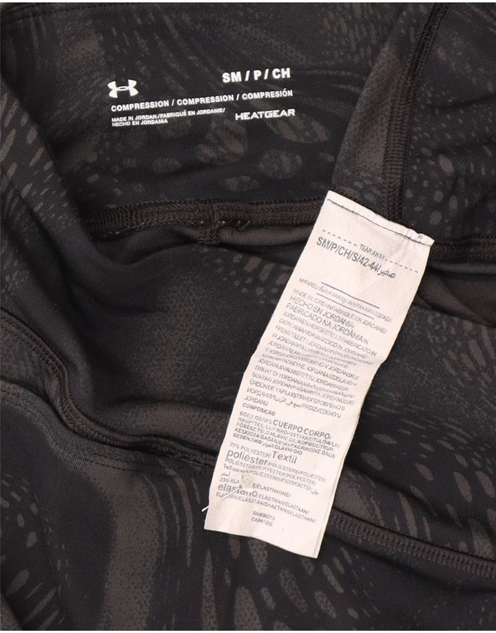 Leggings Capri de compresie Under Armour pentru femei UK 10 Small Black Geometric