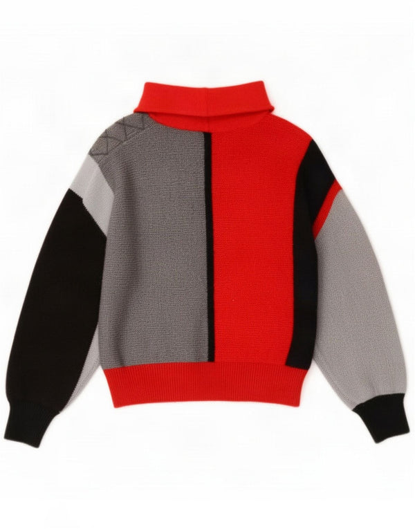 Vintage Pulover cu gât rulat pentru femei UK 16 Large Multicolor
