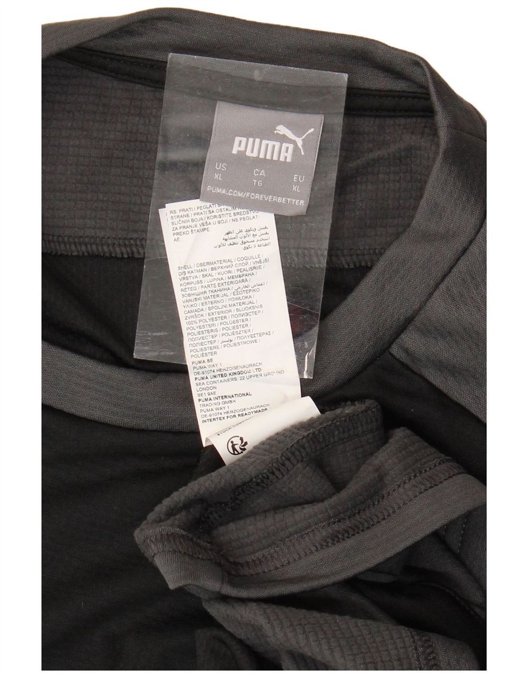 Top pentru bărbați PUMA cu mânecă lungă XL, negru, poliester color bloc
