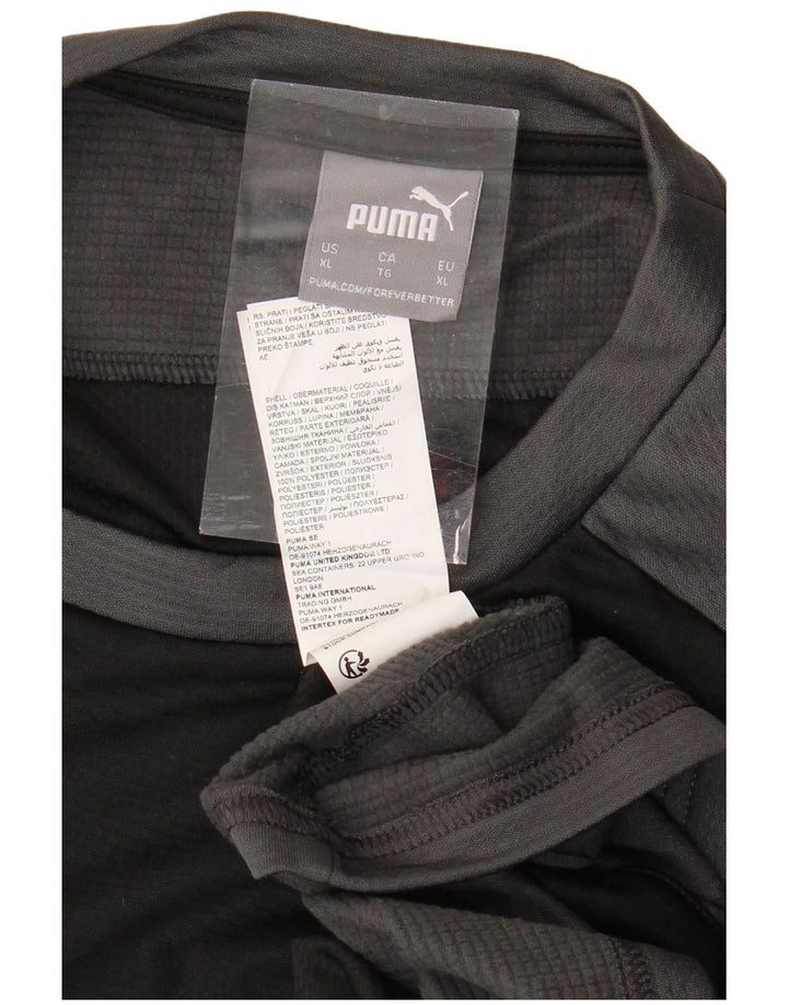 Top pentru bărbați PUMA cu mânecă lungă XL, negru, poliester color bloc