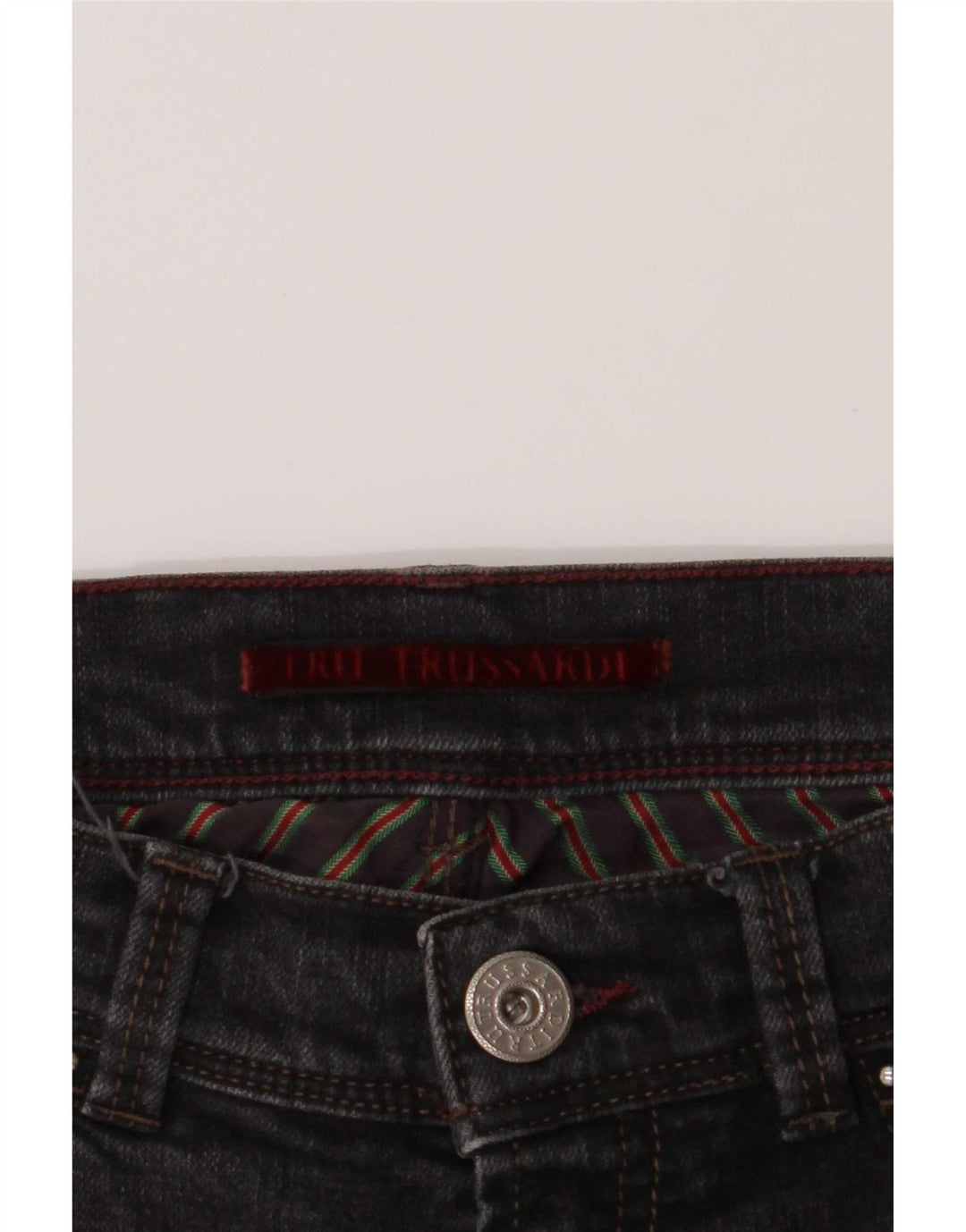 Trussardi blugi drepti pentru bărbați W29 L32 bumbac gri