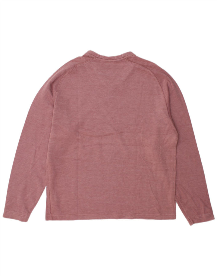 Bluză pentru bărbați Marks & Spencer Blue Harbour Top cu mânecă lungă, bumbac mediu Burgundy