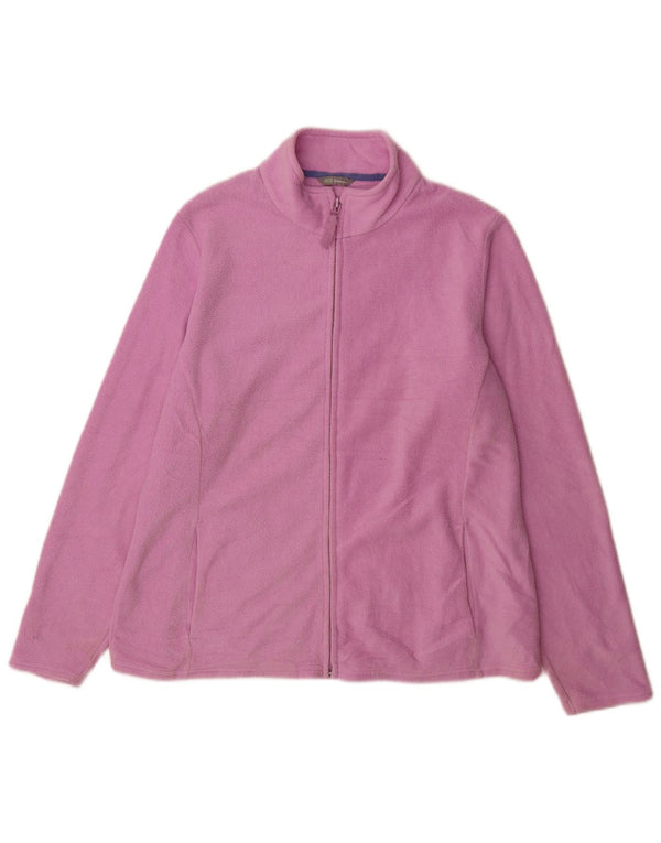Jachetă fleece pentru femei Marks & Spencer UK 20 2XL roz poliester