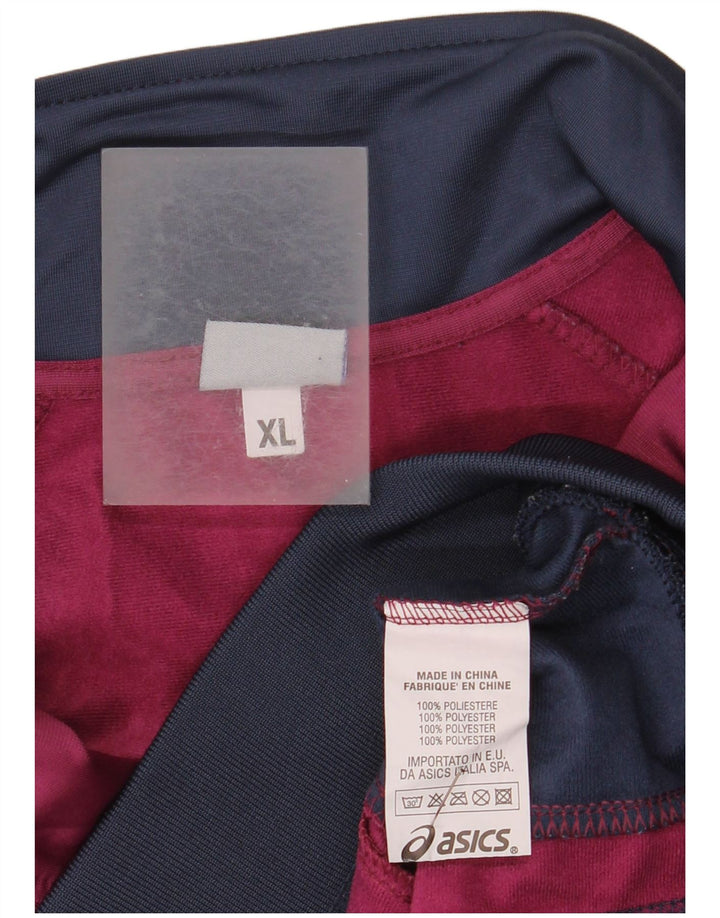 Jachetă de trening pentru femei Asics UK 18 XL Bordeaux Poliester color bloc