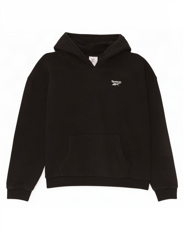 Pulover supradimensionat pentru femei Reebok UK 8/10, bumbac negru mic