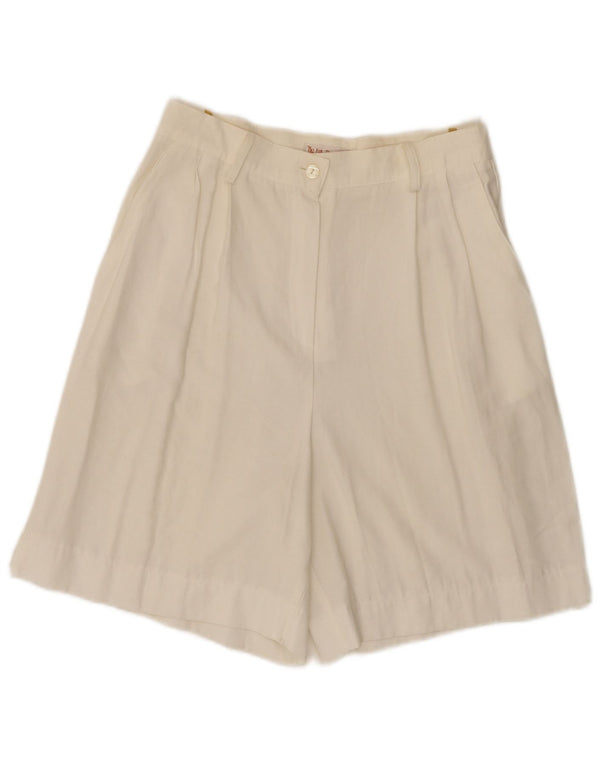 Michele Boyard Pantaloni scurți casual pentru femei cu talie înaltă EU 40 Medium W27 Alb