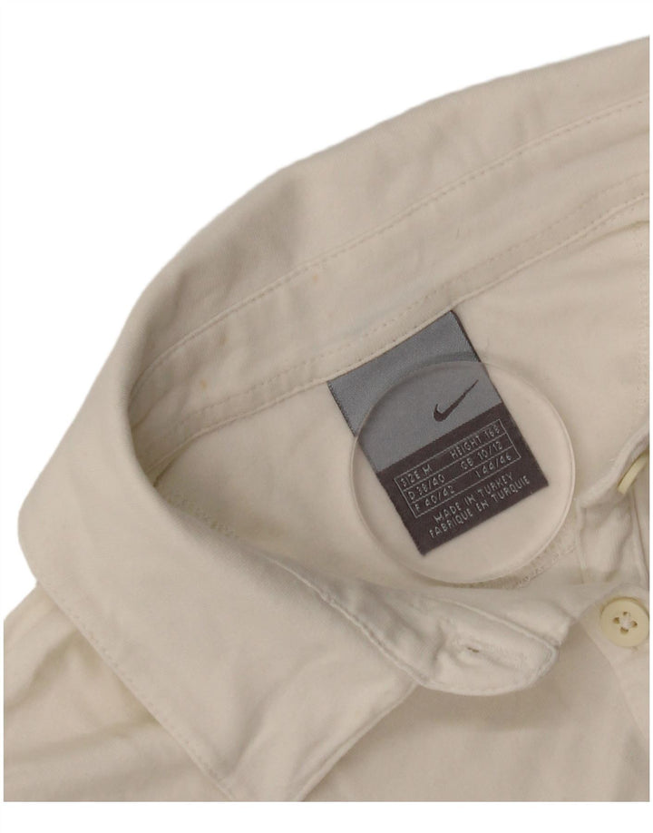 Tricou polo crop Nike pentru femei UK 10/12 Medium White