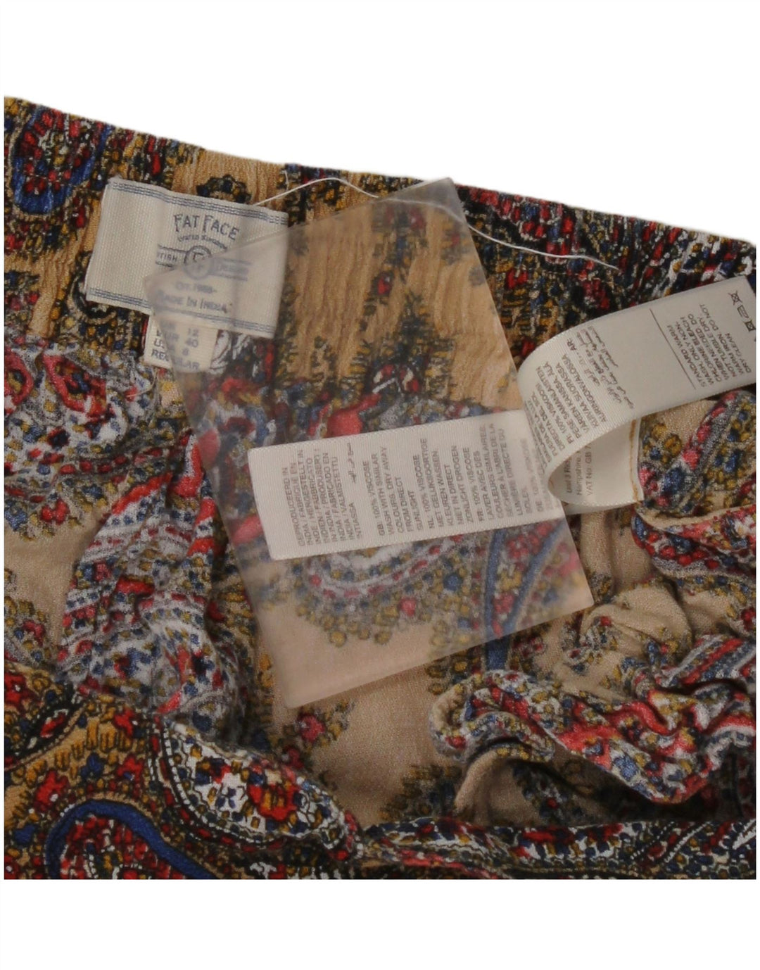 FAT FACE Pantaloni de damă cu talie înaltă UK 12 Medium L30 L27 Multicolori