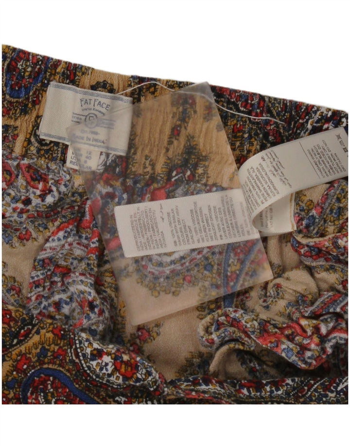 FAT FACE Pantaloni de damă cu talie înaltă UK 12 Medium L30 L27 Multicolori