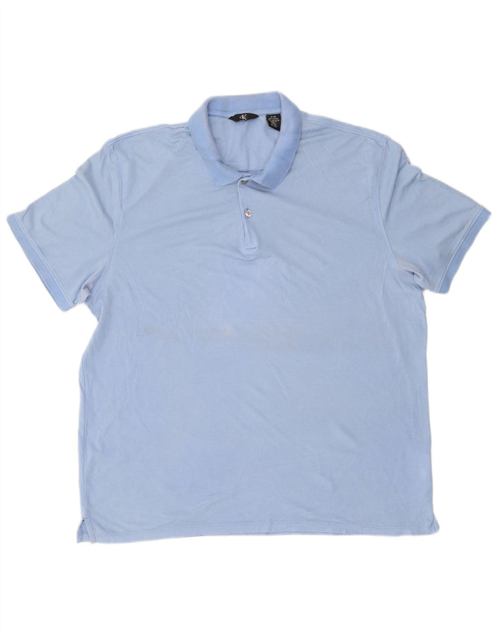 Cămașă polo CALVIN KLEIN pentru bărbați, mare, albastru, bumbac