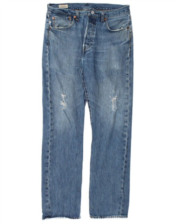 Blugi drepti pentru bărbați Levi's 501 W32 L32 Bumbac albastru