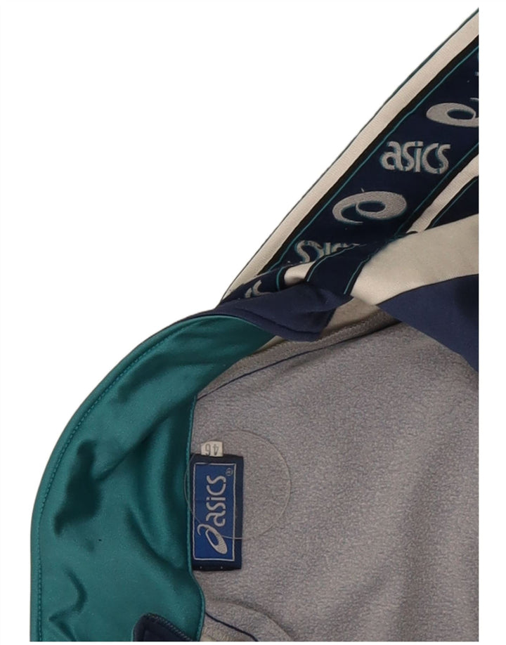 Jachetă de top pentru trening cu grafică Asics pentru bărbați IT 46, albastru marin mic, color block