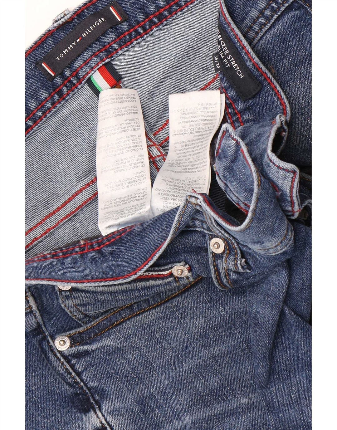 Blugi Tommy Hilfiger Bleecker Stretch Slim pentru bărbați L34 L30 Bumbac albastru
