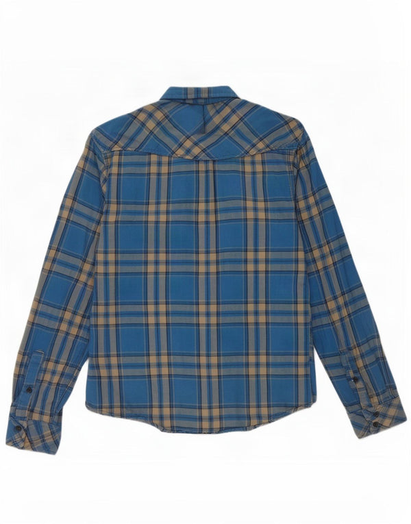 Cămașă de flanel Jack & Jones pentru femei, bumbac carouri albastru mediu