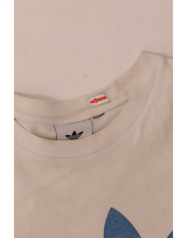 Tricou grafic pentru bărbați Adidas Top Mediu Alb