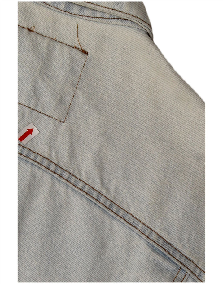 Jachetă de blugi supradimensionată pentru femei RIFLE, UK 10, bumbac albastru mic