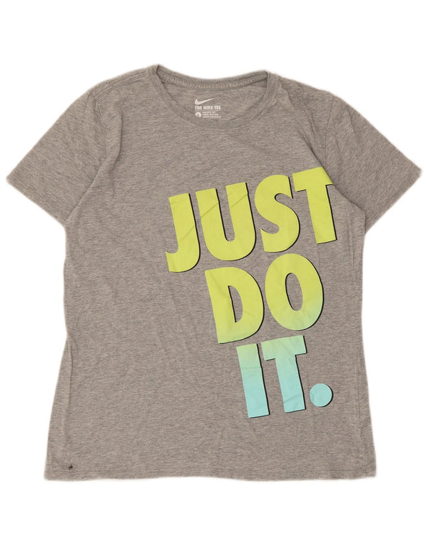 Tricou grafic Nike pentru femei Athletic Cut Top UK 14 Large Gri Flecked