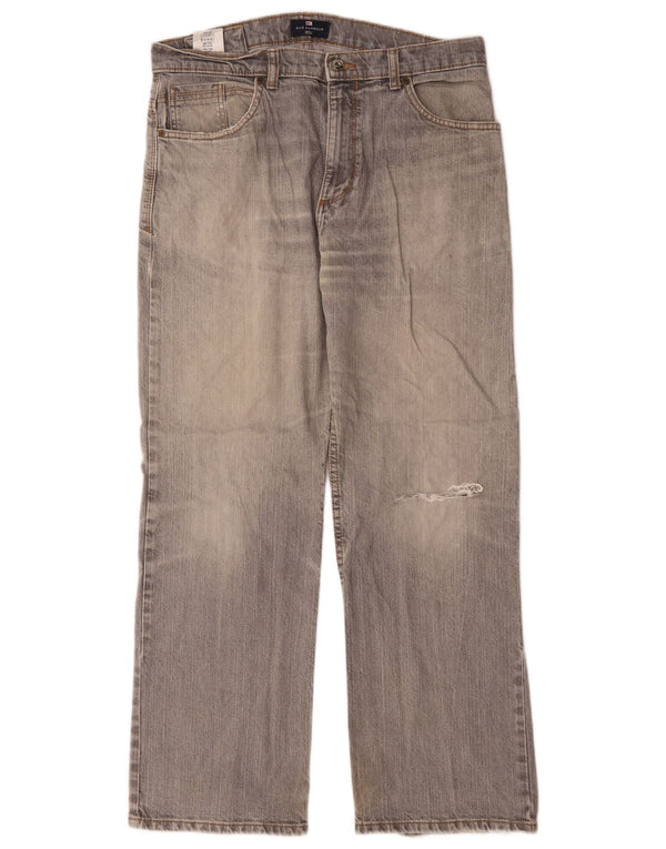 Blugi drepți pentru bărbați Marks & Spencer Blue Harbour W34 L29 bumbac gri
