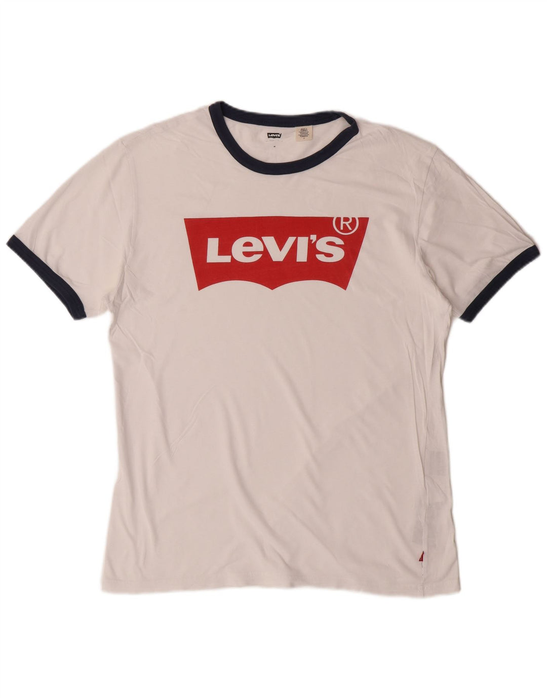 Tricou grafic LEVI'S pentru bărbați Top mediu alb din bumbac clasic