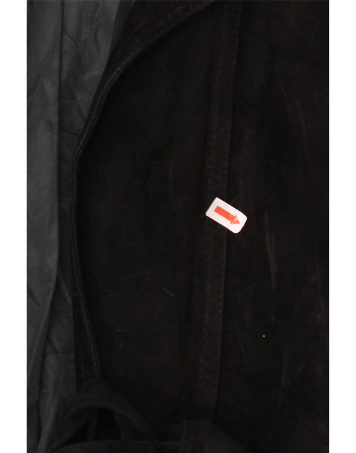 Jacheta de piele intoarsa pentru femei VINTAGE UK 14 Large Black