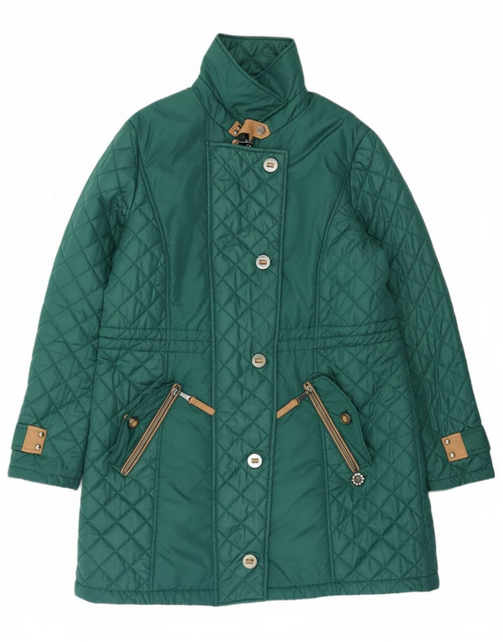 Palton matlasat pentru femei Paco Boutique UK 16 Poliester verde mare