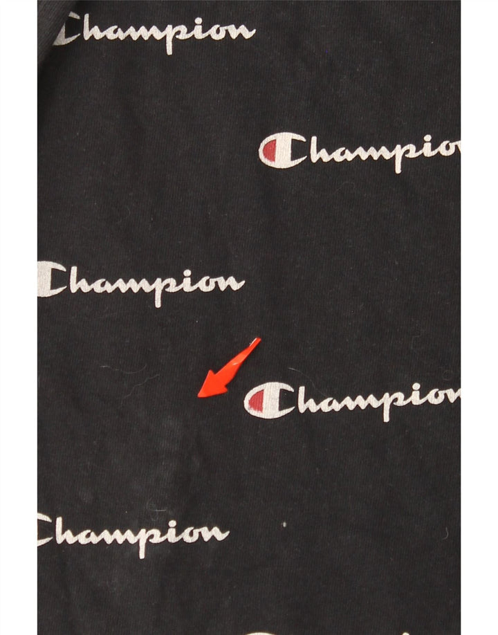 Tricou grafic cu țesătură inversă pentru bărbați CHAMPION Top XL negru