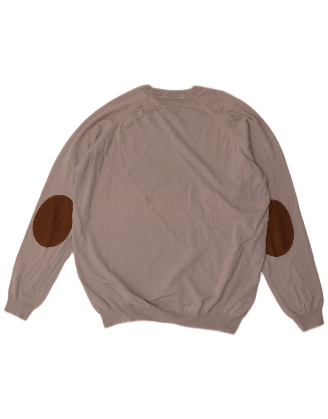 Pulover pentru bărbați Zara, cu gât crew, XL, bumbac gri