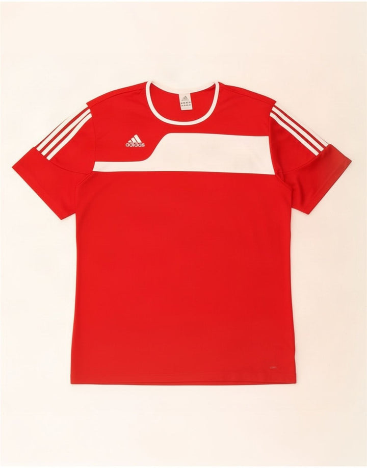 Tricou Adidas Climalite pentru bărbați Top XL Roșu Poliester Colorblock