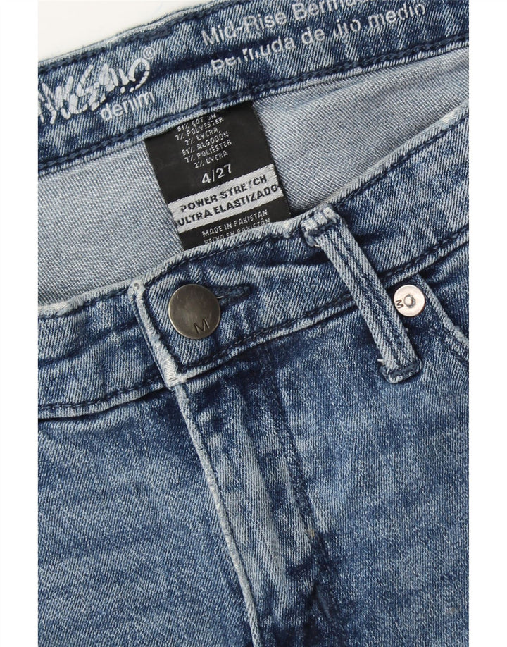 MOSSIMO Womens Bermuda Mid Rise Denim Shorts US 4 Small W27  Blue Cotton Vintage Mossimo and Second-Hand Mossimo from Messina Hembry 