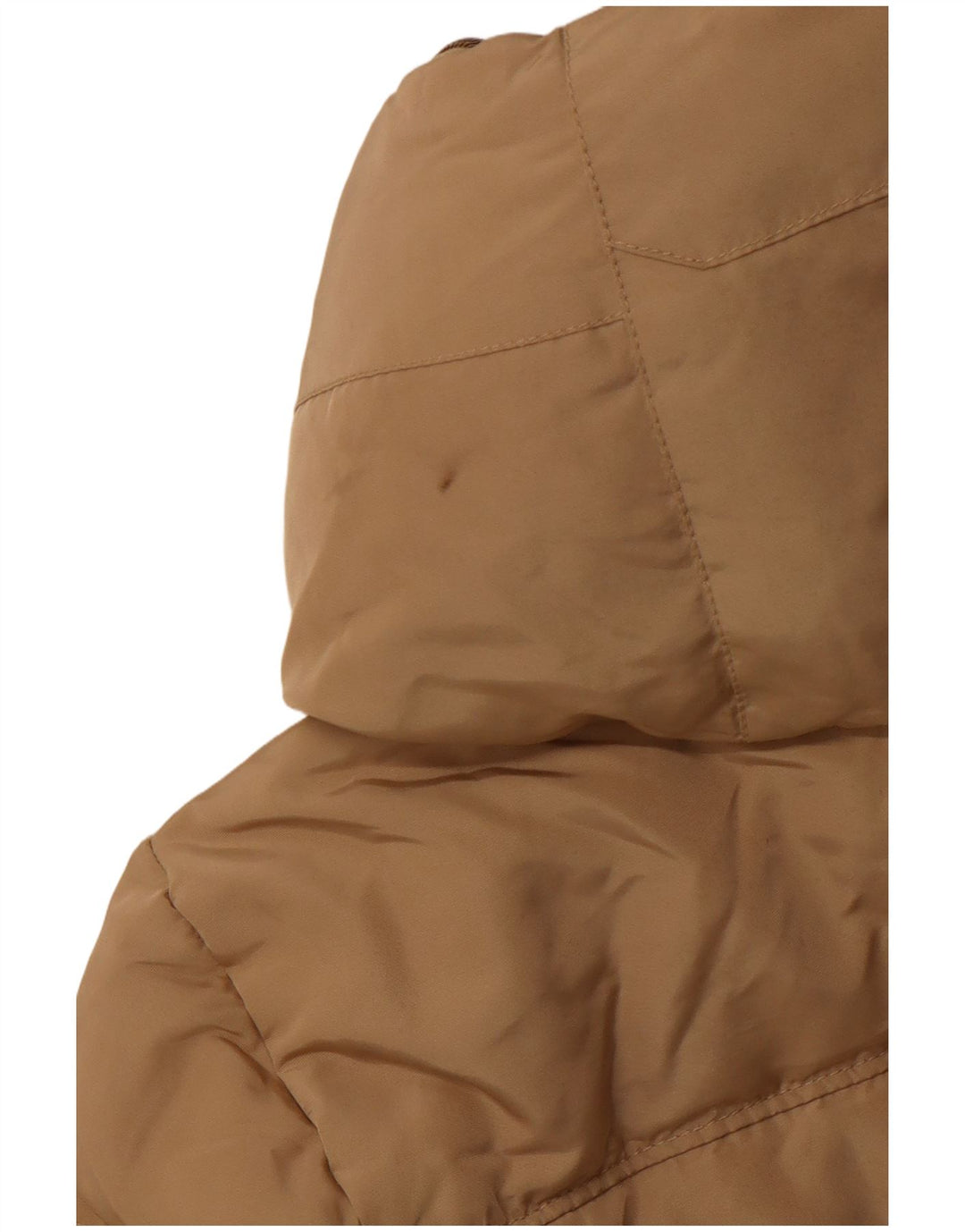 Palton căptușit cu glugă pentru femei Zara UK 12 Medium Bej Poliester