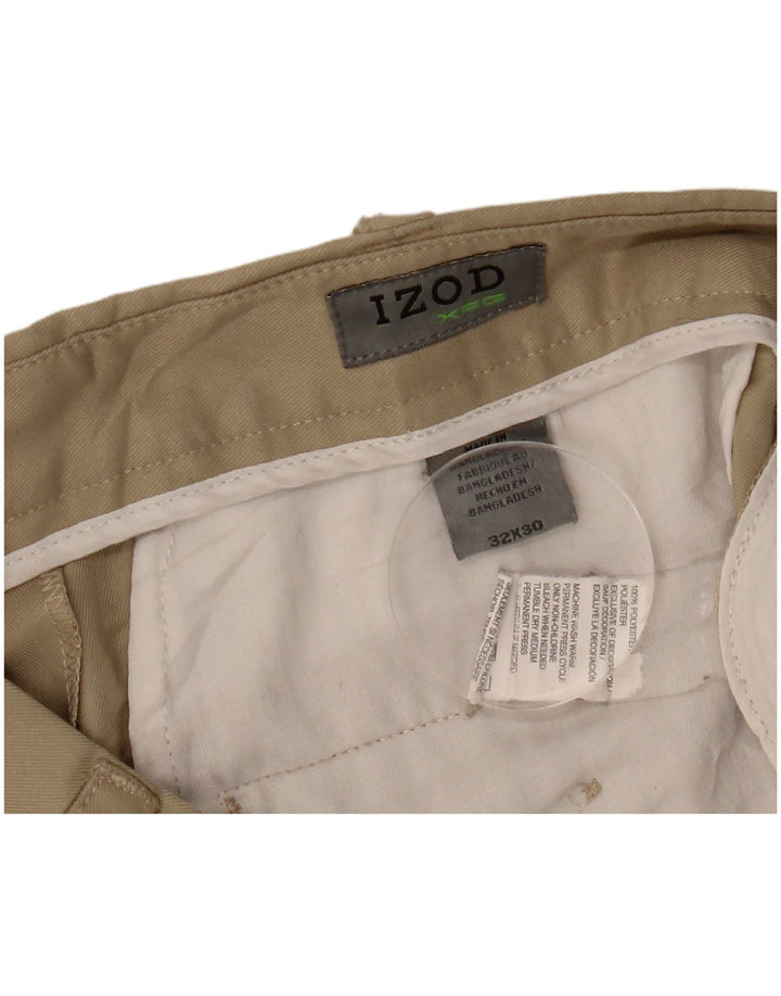 Pantaloni chino pentru bărbați IZOD L32 L30 poliester bej