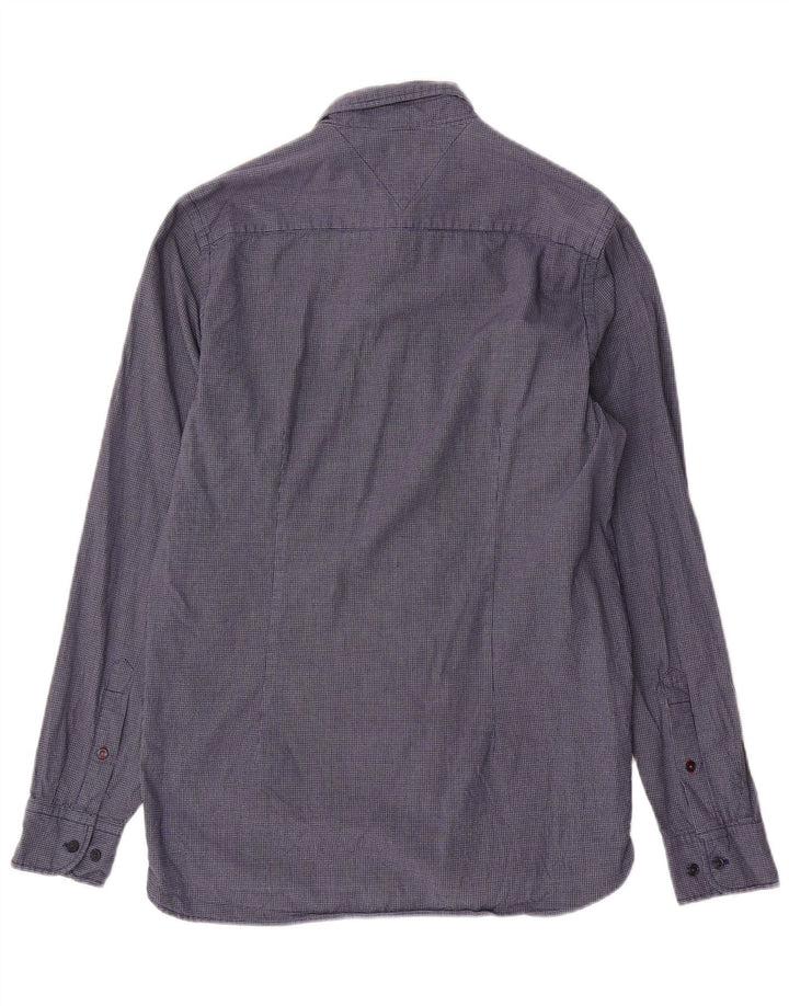 Cămașă pentru bărbați Tommy Hilfiger Slim Fit, carouri medii bleumarin