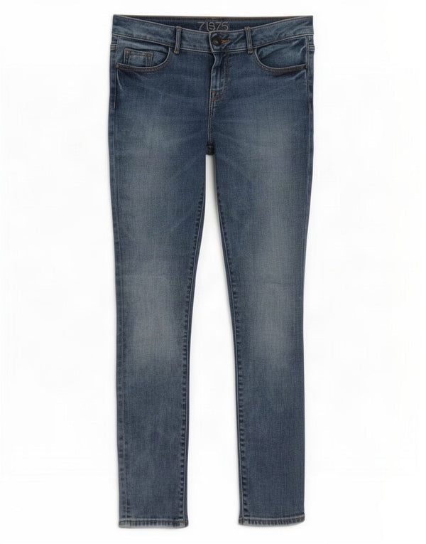 Blugi skinny pentru femei cu talie medie Zara EU 38 Mici L30 L31 Albastru