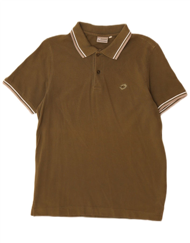 Tricou polo pentru bărbați Lotto Bumbac kaki mic