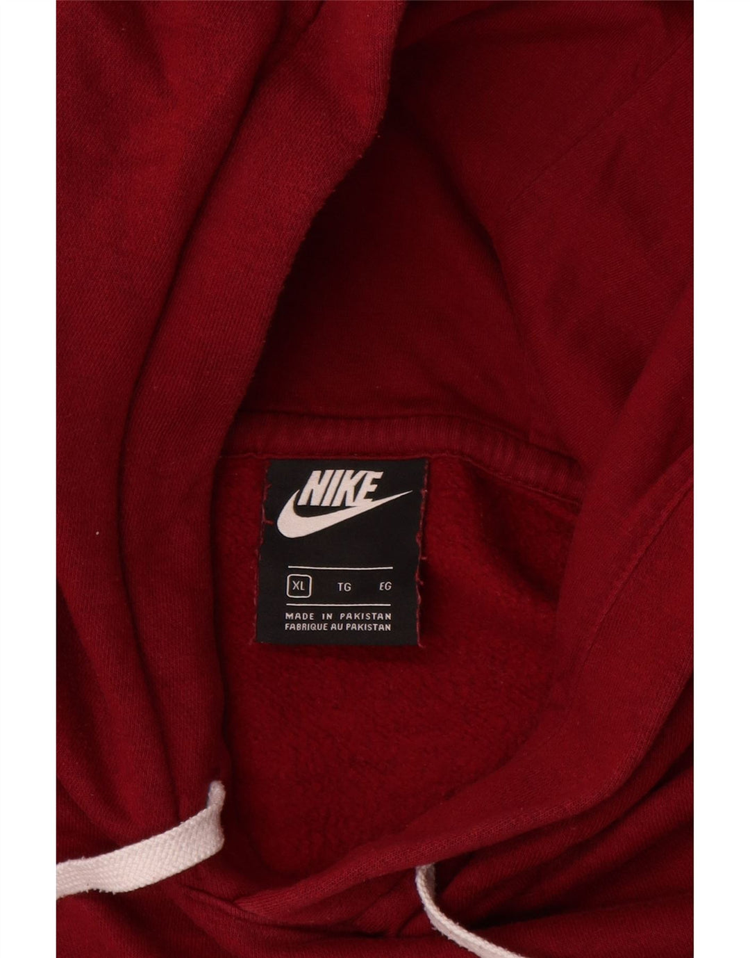 Pulover NIKE pentru bărbați cu glugă grafic XL bumbac burgundă