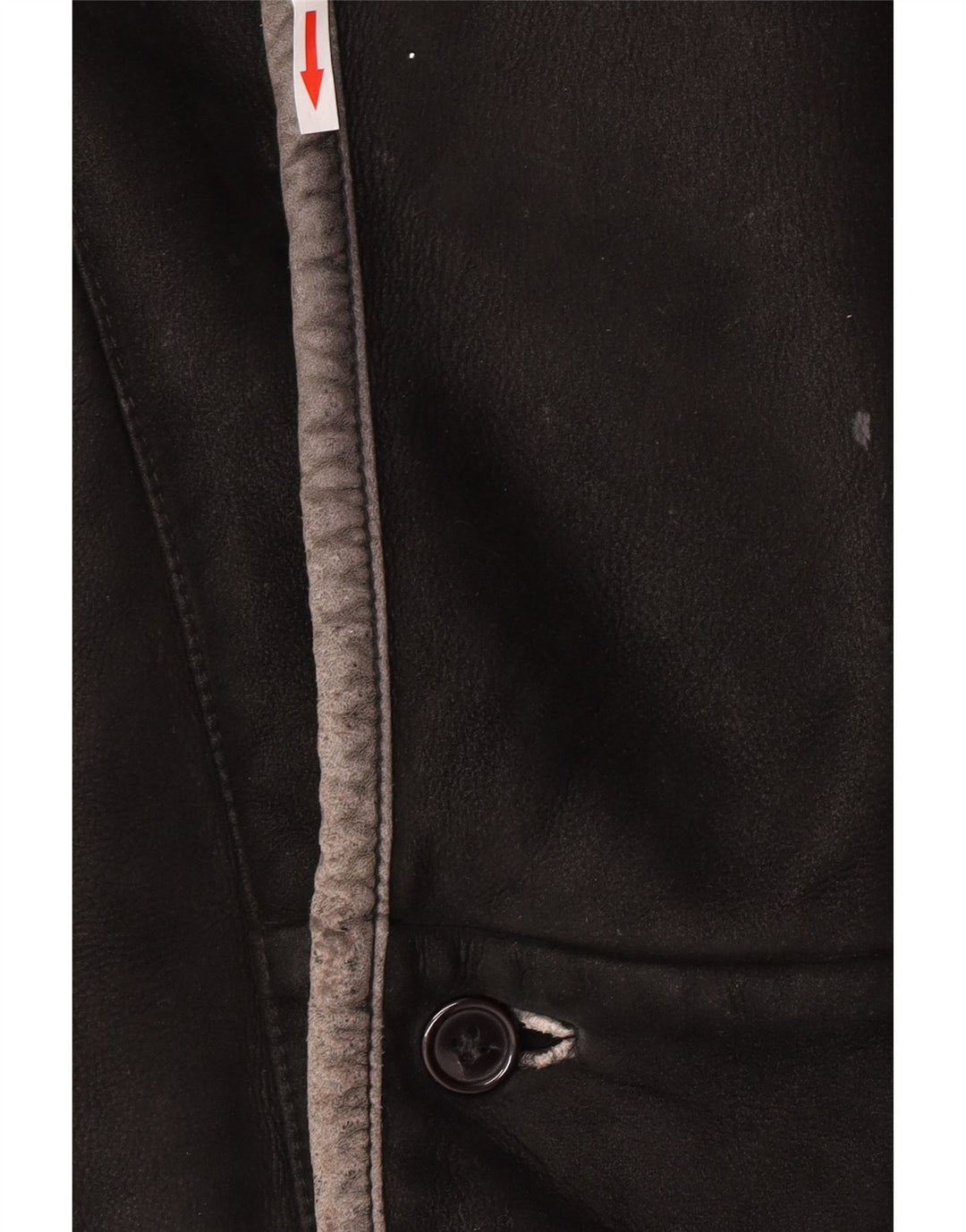Jachetă vintage pentru bărbați din shearling IT 50 mare, neagră