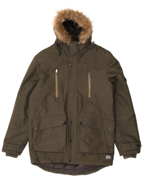 Jachetă parka cu glugă pentru bărbați Supply & Demand UK 42 XL Kaki Acrilic