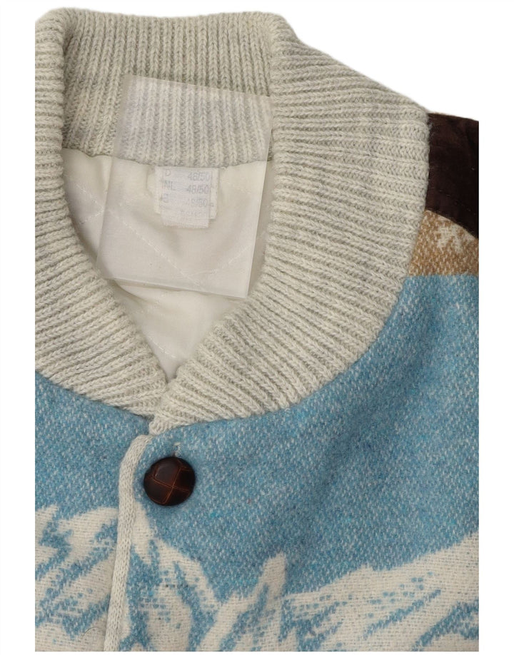 Pulover cardigan grafic pentru bărbați VINTAGE IT 48/50 mediu multicolor