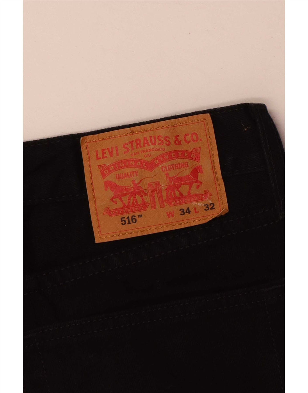 Blugi Levi's 516 Slim Straight pentru bărbați W34 L32 bumbac negru
