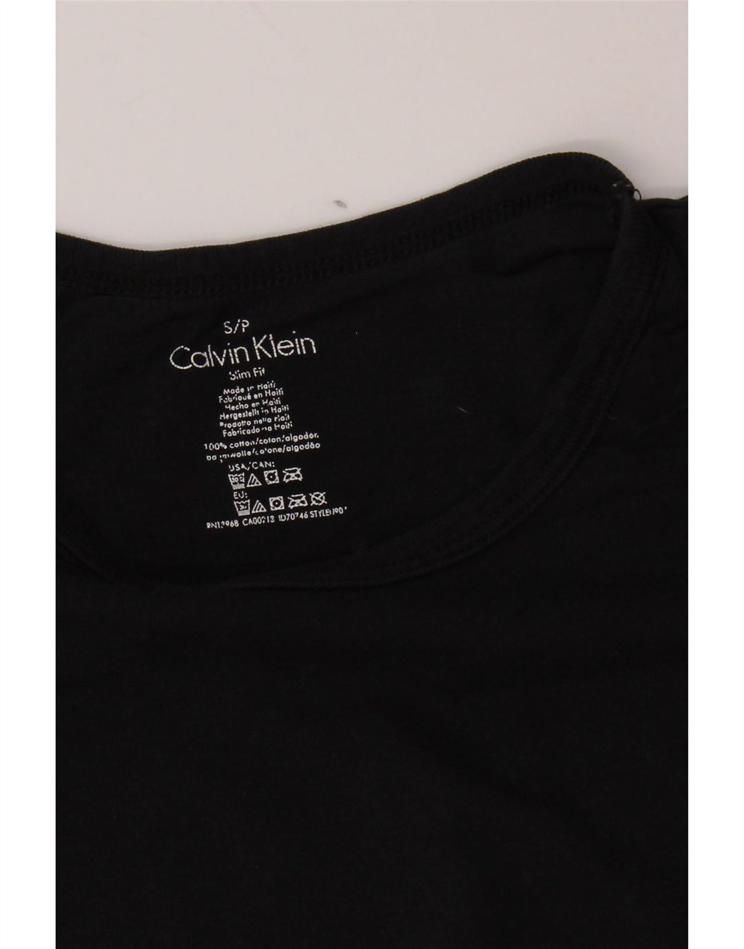 CALVIN KLEIN Tricou Slim Fit pentru bărbați Top mic Bumbac negru