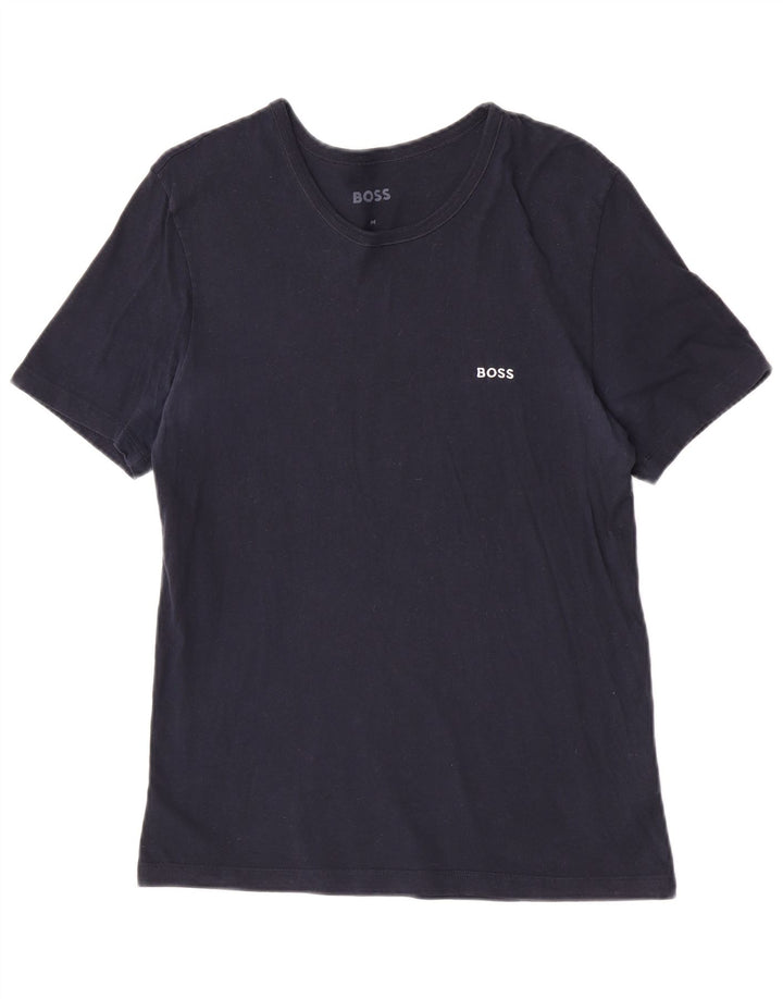Tricou pentru bărbați Hugo Boss Top mediu din bumbac bleumarin