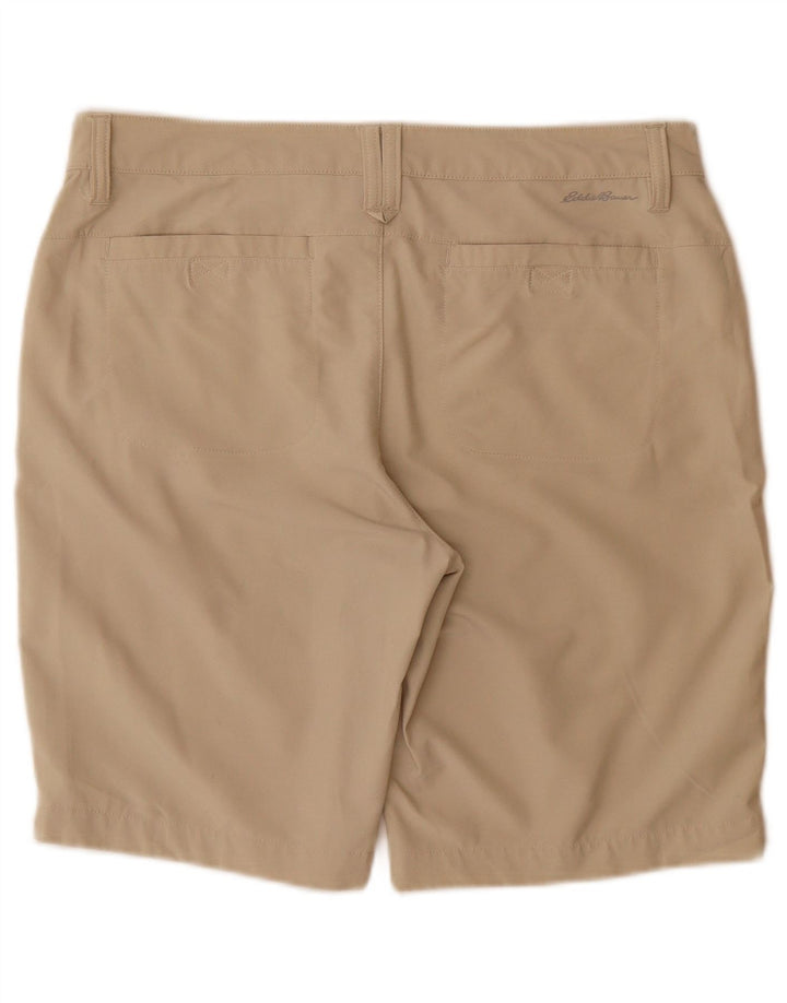 Pantaloni scurți casual pentru femei Eddie Bauer US 10 Large W32 poliester bej