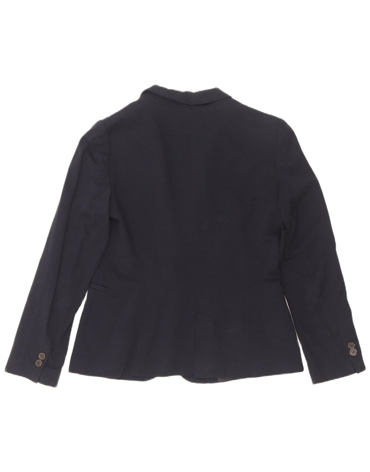 Blazer pentru femei Zara cu 1 nasture UK 12 Medium Bleumarin