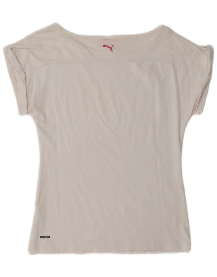 Tricou pentru femei Puma Top UK 12 Medium White Geometric Bumbac