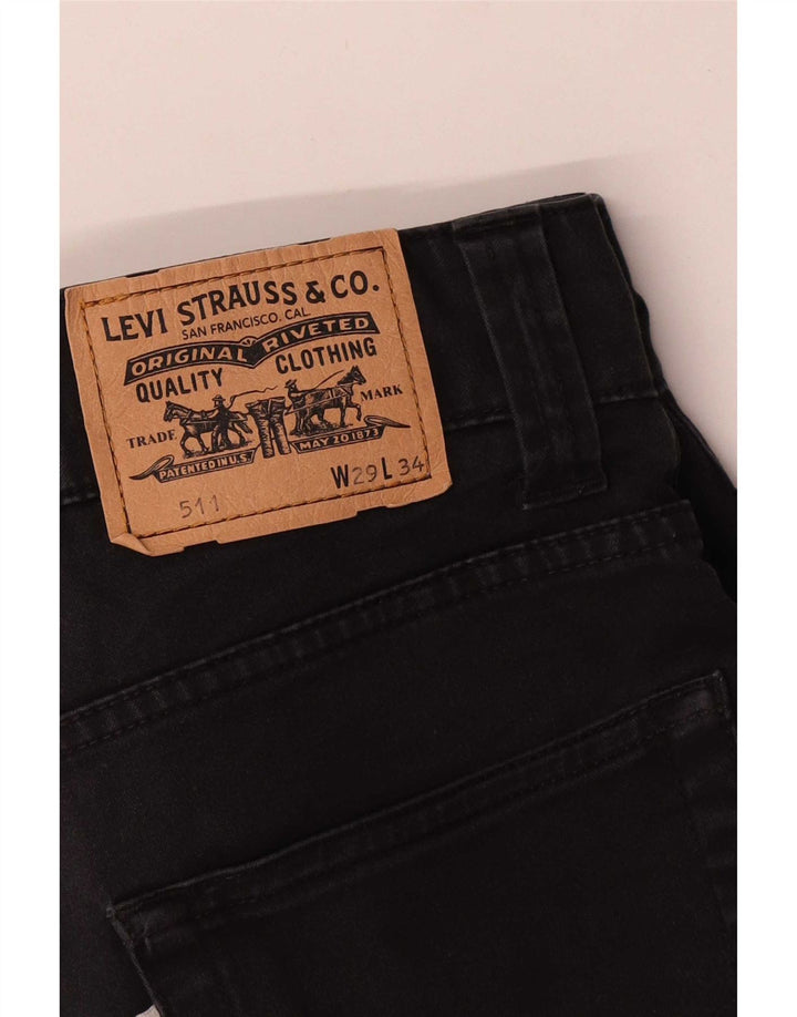 Pantaloni casual Levi's 511 Slim pentru bărbați W29 L26 negri