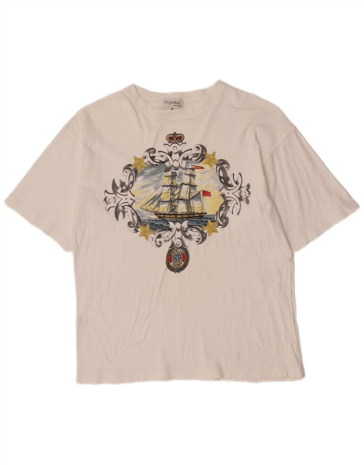 Tricou grafic pentru bărbați Byblos Top Medium Alb Bumbac
