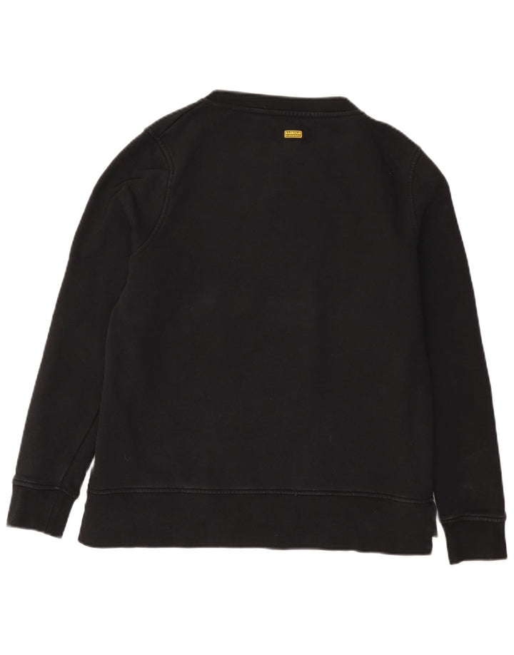 Barbour Pulover cu grafic pentru femei UK 12 Bumbac mediu negru