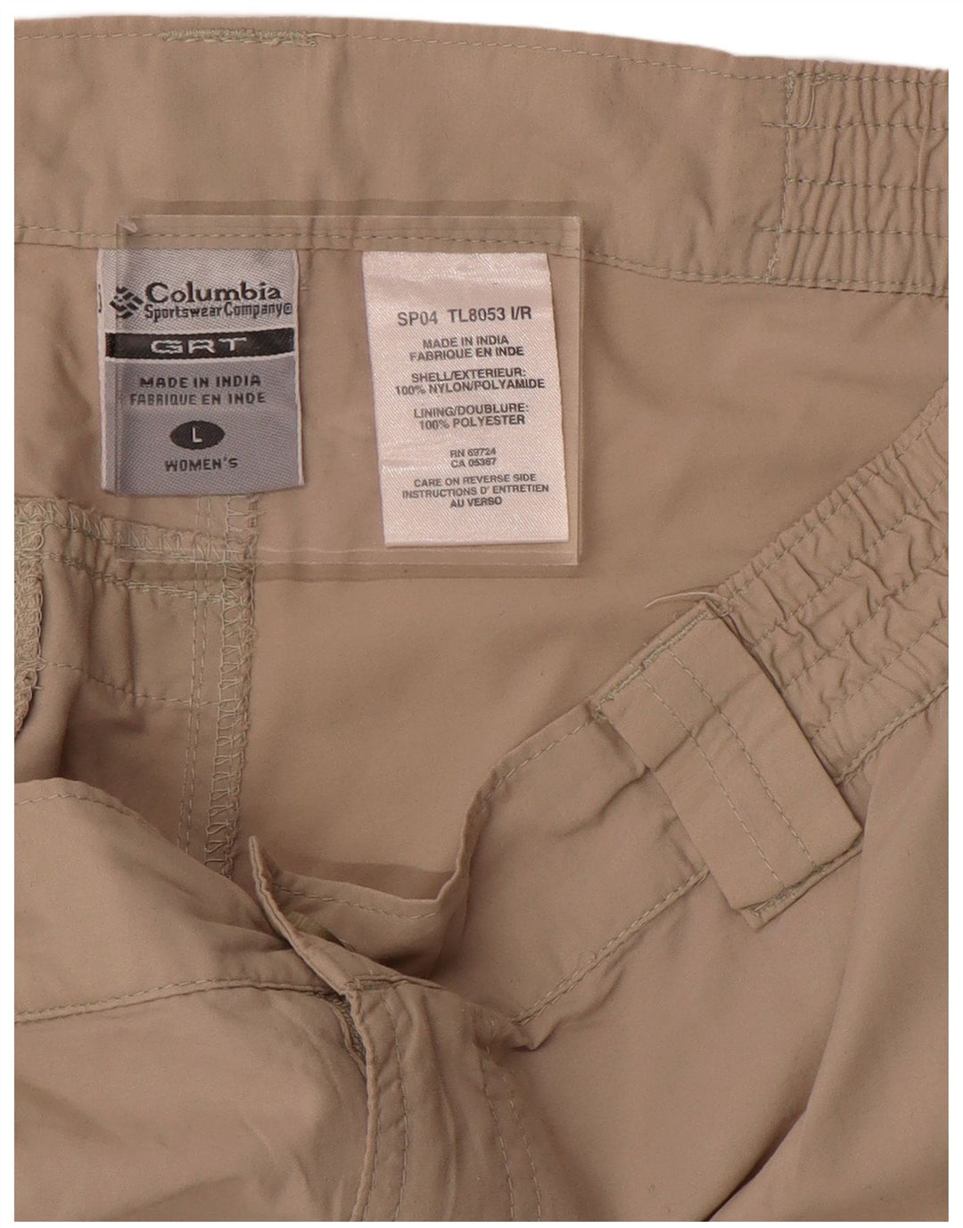 COLUMBIA Pantaloni cargo drepți pentru femei L32 L30 Bej Poliester