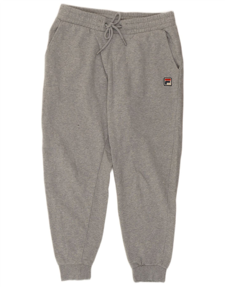 Pantaloni de trening Fila Bărbați Joggeri Mici Bumbac Gri